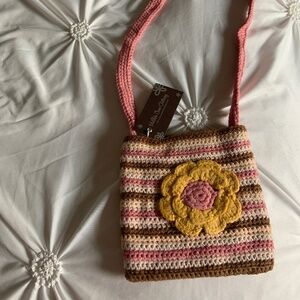 NWT- Matilda Jane Girl floral crochet purse